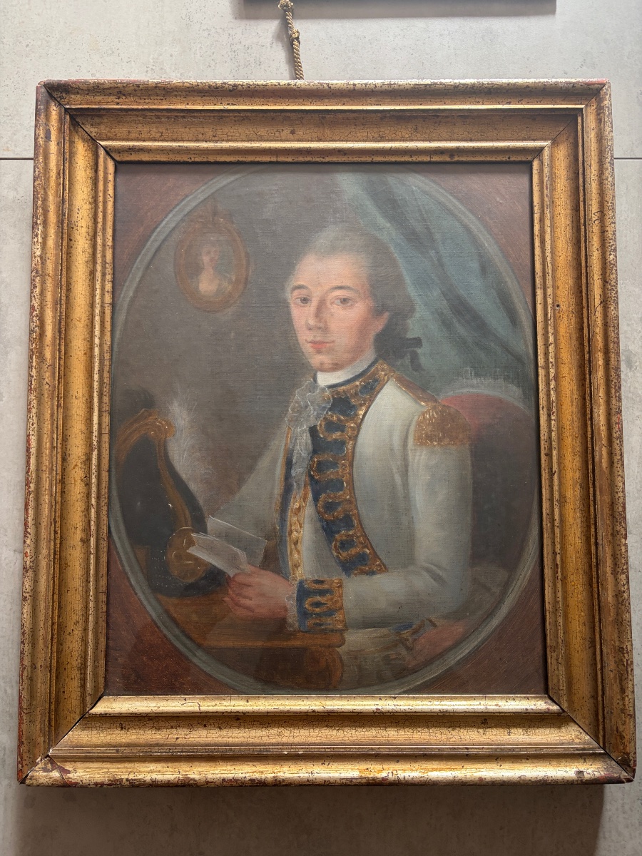 Portrait d'un jeune officier du Régiment du Roi – Pastel d'époque Louis XVI 