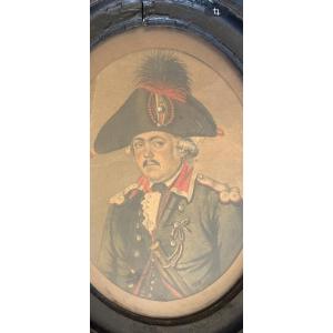 Portrait Miniature d'un Feldweibel des Grenadiers de Berne – Époque fin XVIIIe