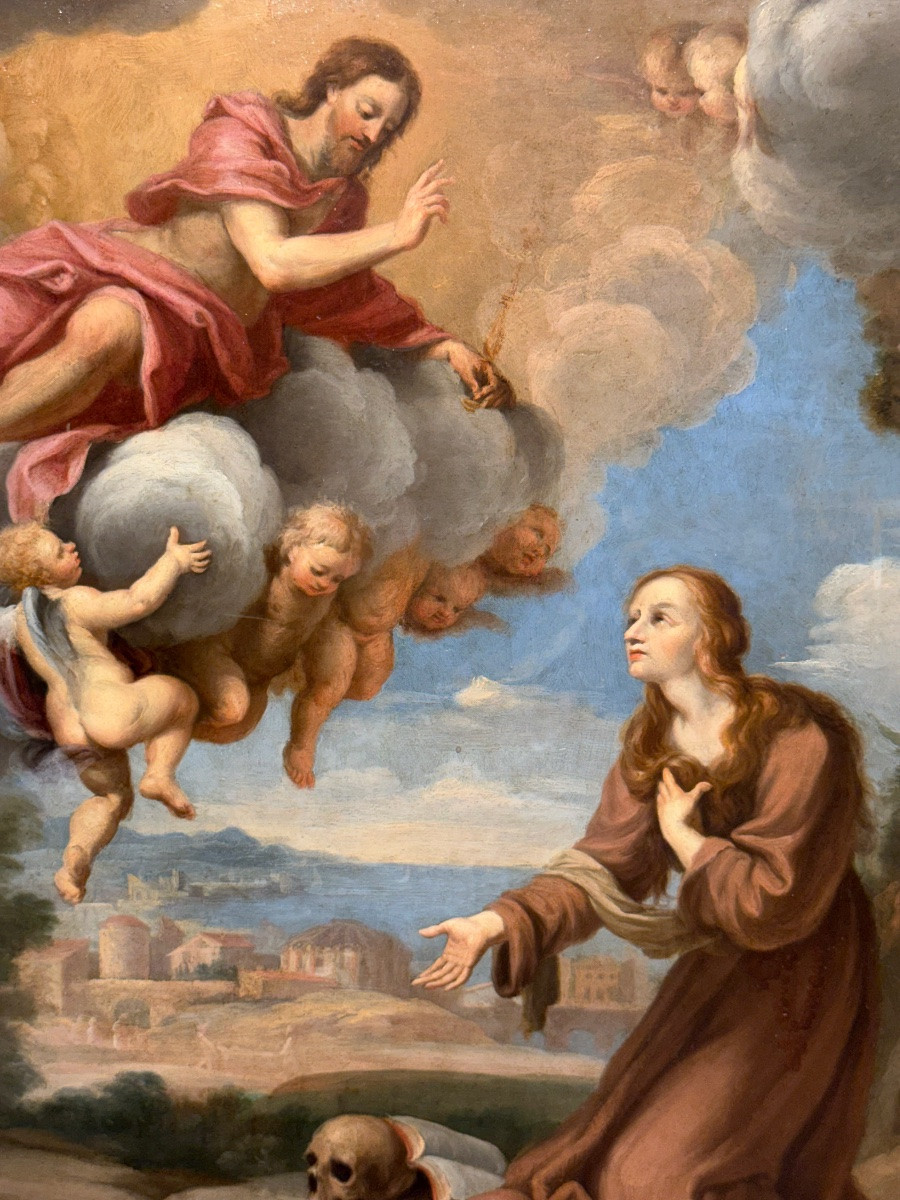 Marie-Madeleine. Atelier de Pietro del Po (Palerme 1610 / Naples 1692). Huile sur cuivre. 46 × -photo-2