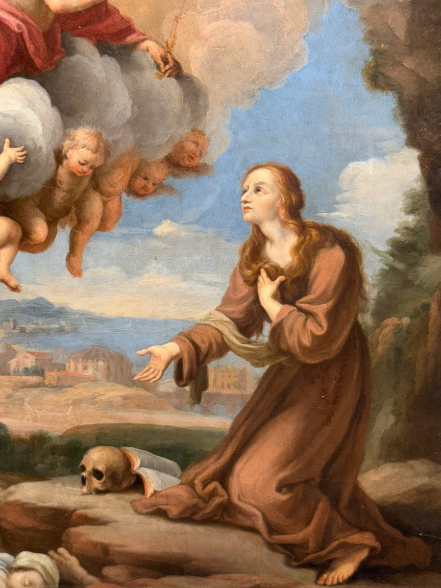 Marie-Madeleine. Atelier de Pietro del Po (Palerme 1610 / Naples 1692). Huile sur cuivre. 46 × -photo-3