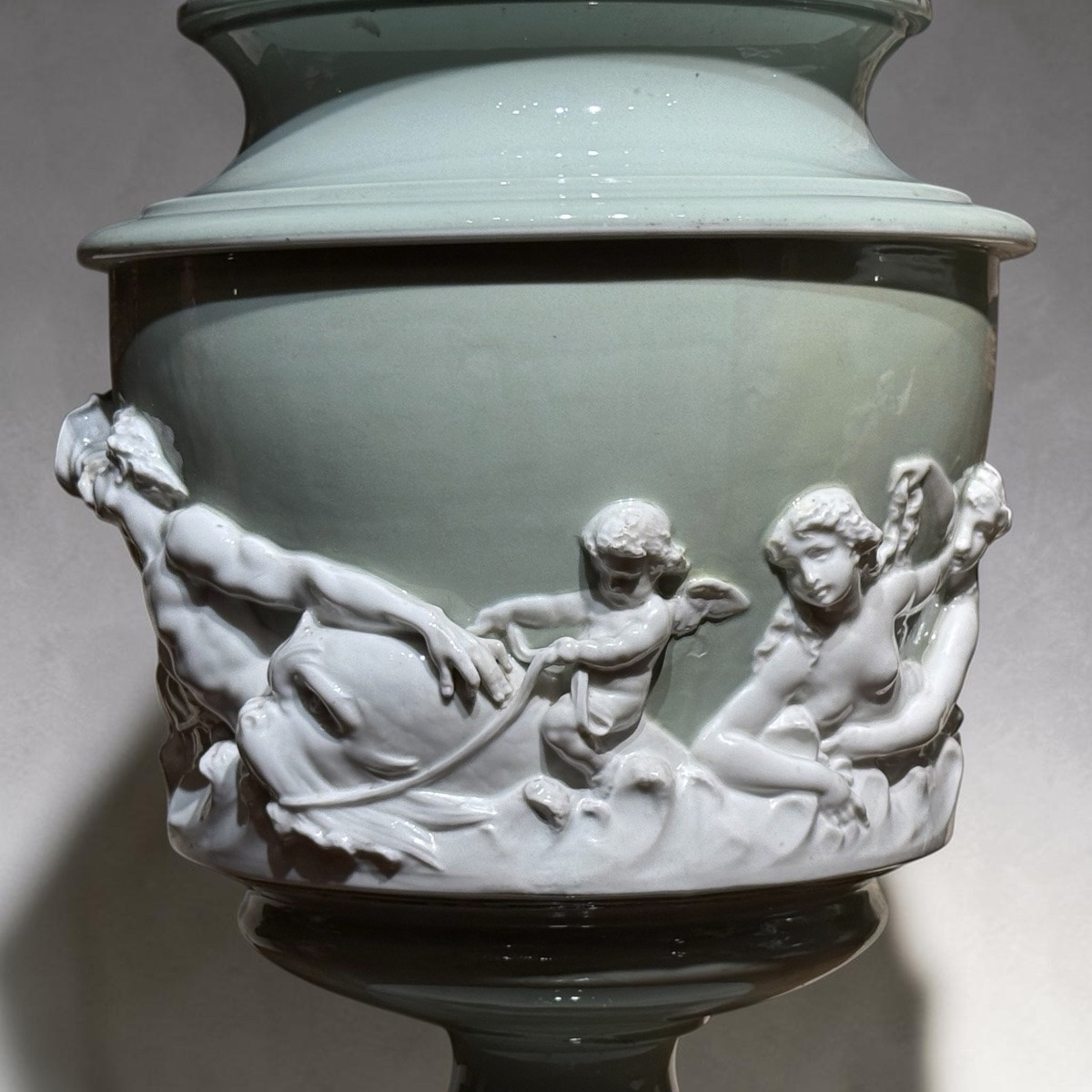 Pair Of Planters. Porcelain. Wedgwood. 19th Century.-photo-3