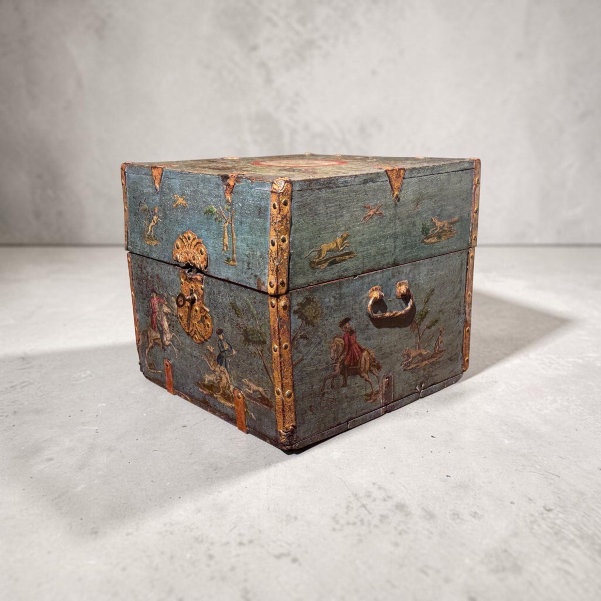 Bottle Carrier With Italian Case Decorated In The Arte Povera Technique. 19th Century-photo-4