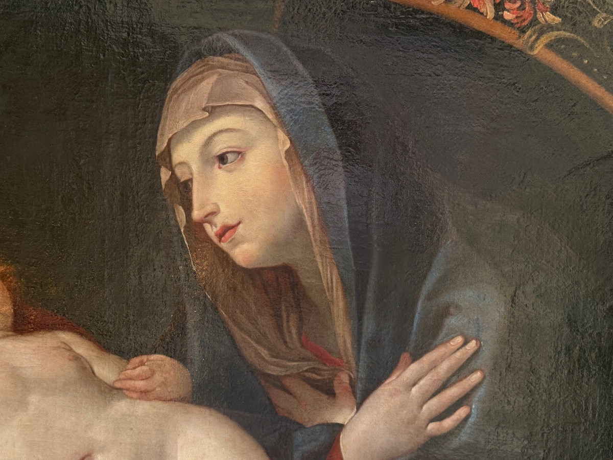 “Vierge à l’enfant. Huile sur toile-photo-3