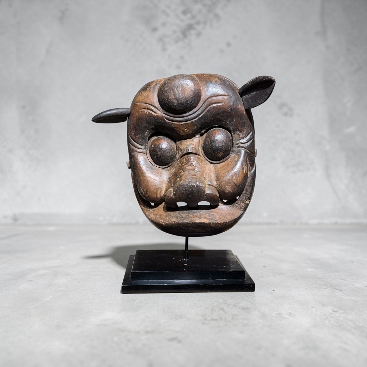 Nuo Ritual Mask. Qing Dynasty, 19th Century. 44.5 Cm. Lion Dance Hand Mask. Bo