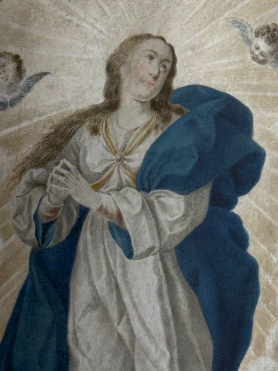 Inmaculada. Juan Bernabé Palomino (1692/1777). Calfskin. -photo-3