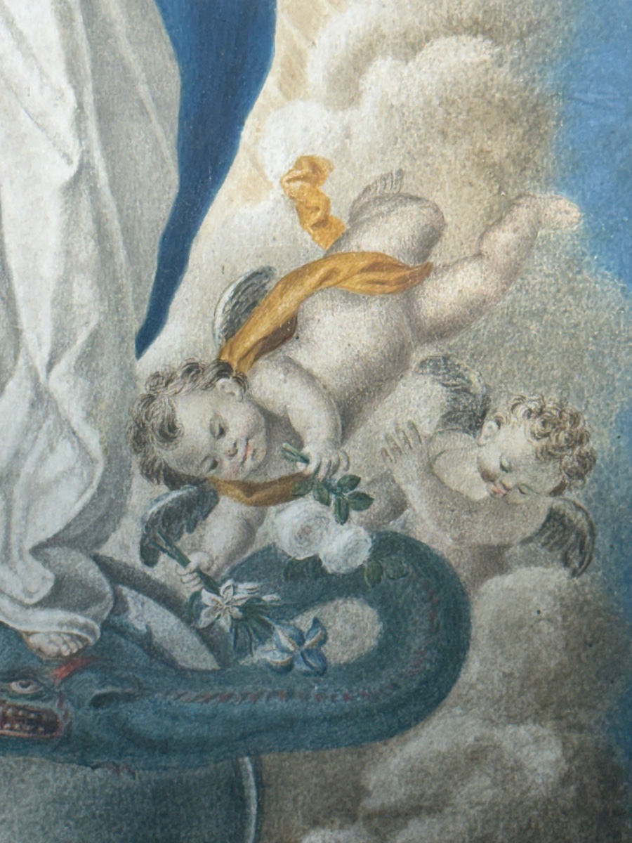 Inmaculada. Juan Bernabé Palomino (1692/1777). Calfskin. -photo-4