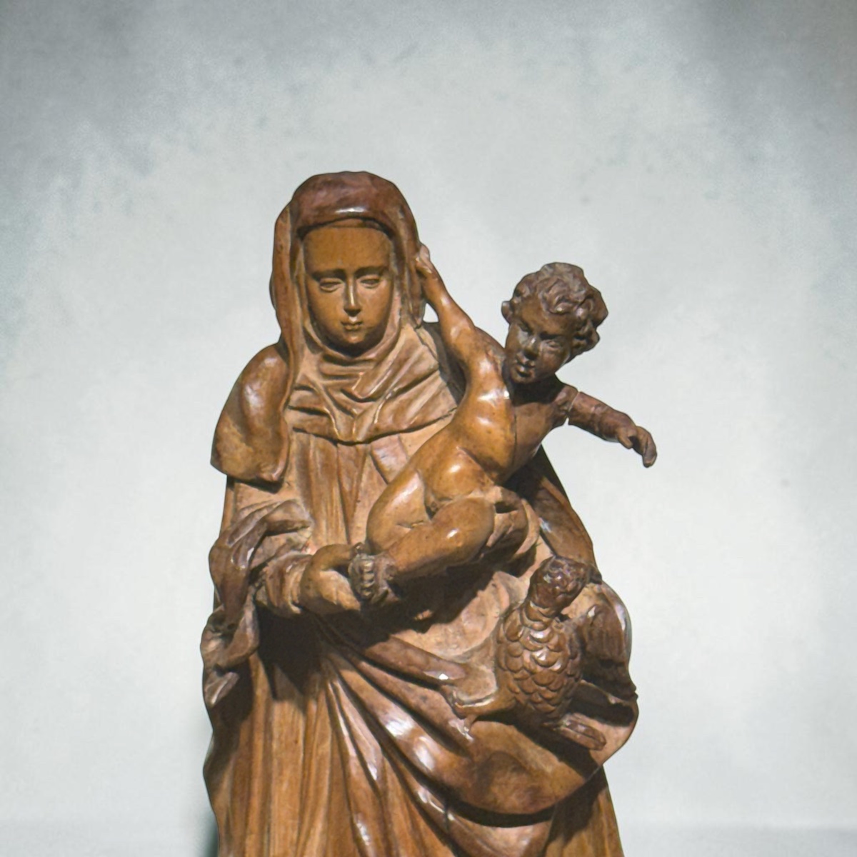 Virgin And Child. Boxwood. Germany, 18th Century-photo-2
