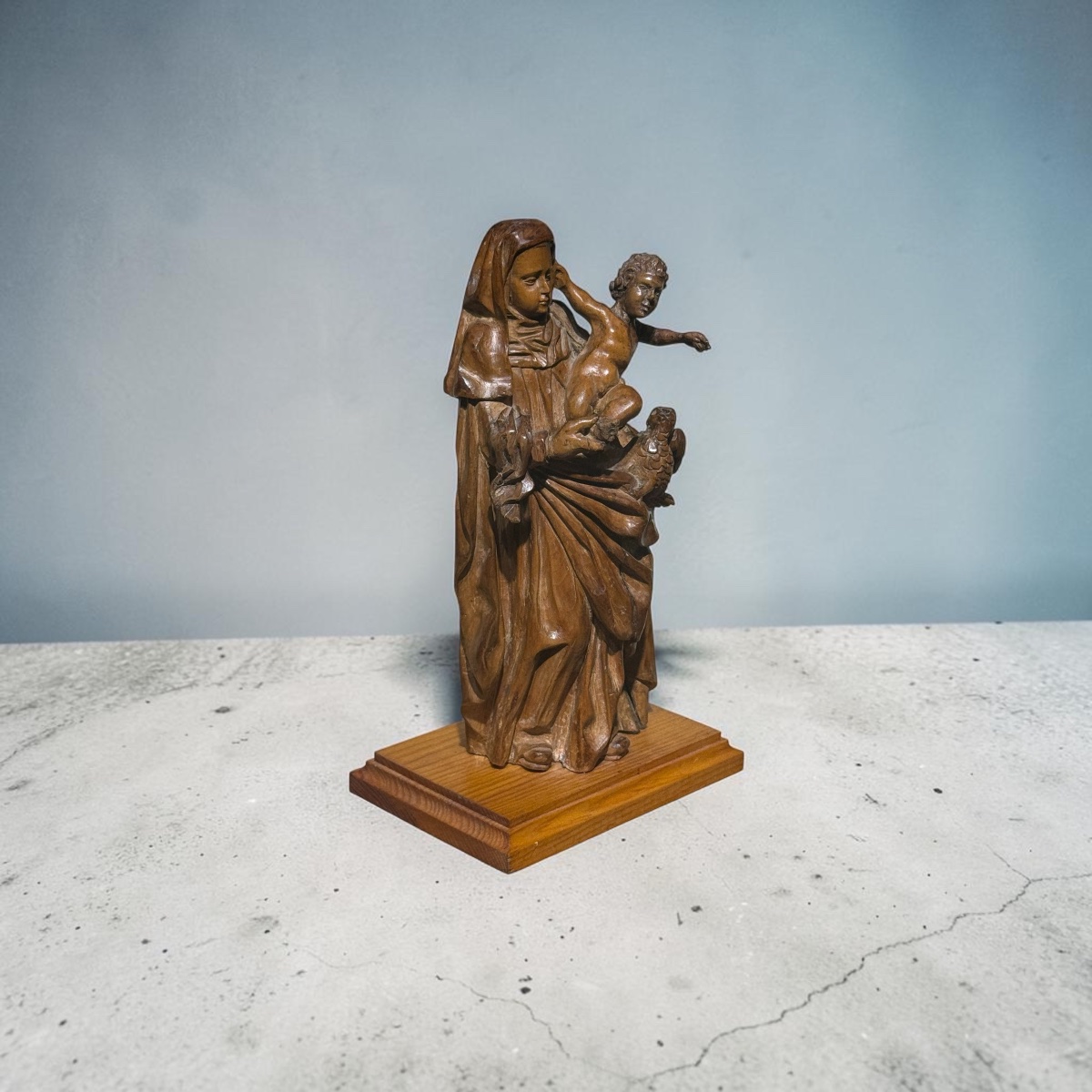 Virgin And Child. Boxwood. Germany, 18th Century-photo-4