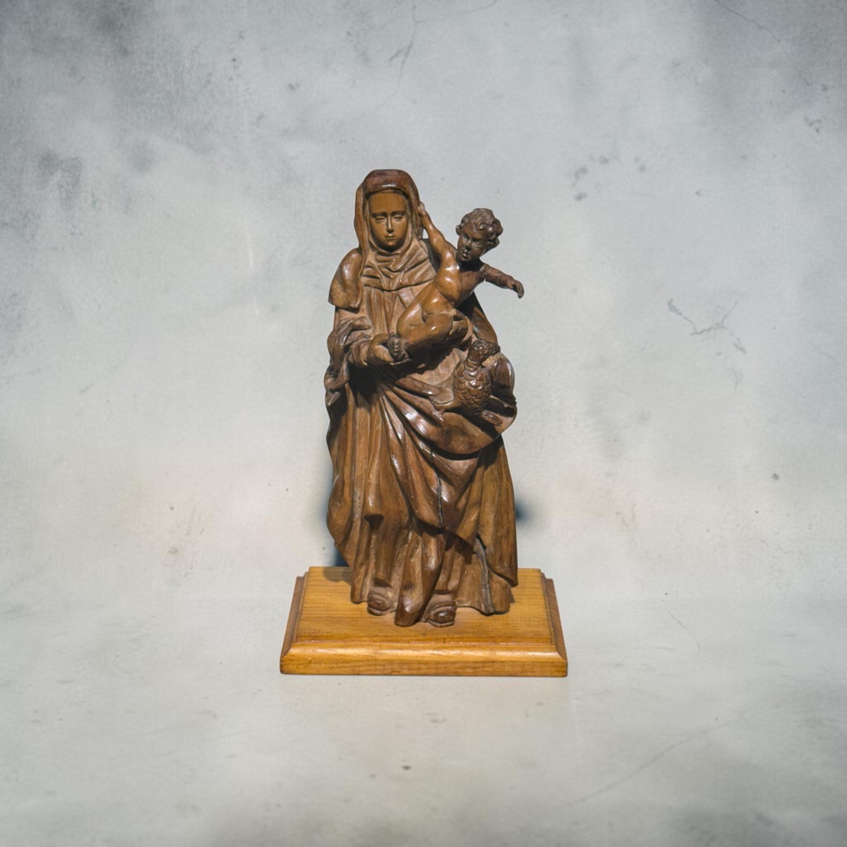 Virgin And Child. Boxwood. Germany, 18th Century
