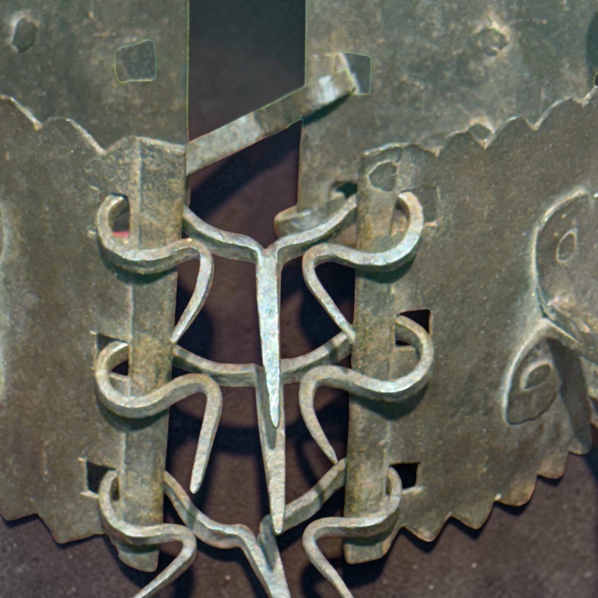 Spiked Dog Collar (carlanca). Wrought Iron. 50 × 12 Cm When Open (16 Cm In Diameter When Closed).-photo-2