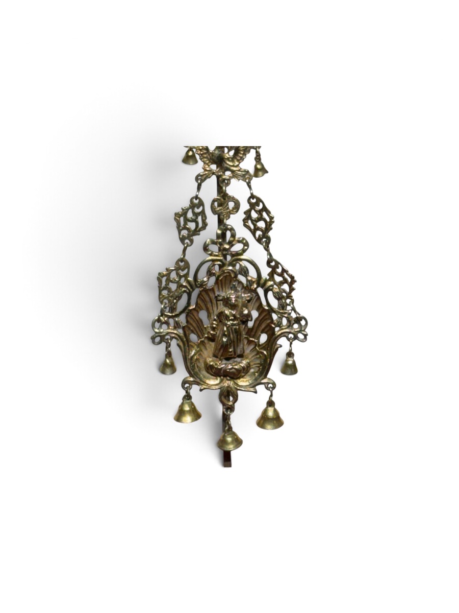 Belt Rattle. Gilded And Chased Silver, Decorated With A Depiction Of The Virgin Mary. Spain, 16th Century