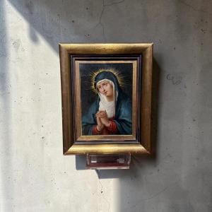 Our Lady Of Sorrows. Illegible Signature, Dated 1845,oil On Panel