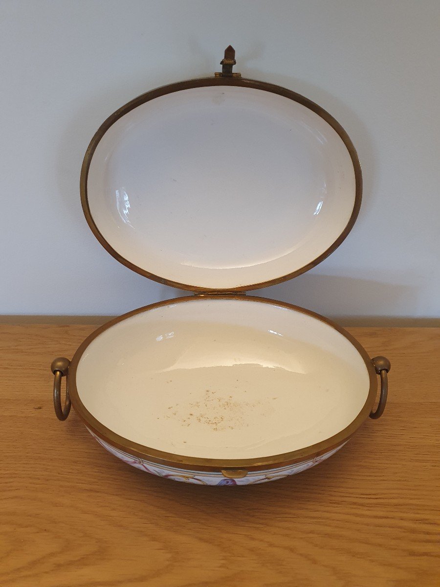 Earthenware From Toul Bellevue (att To), Bonbonnière Box, Earthenware, Louis XVI, XIX°.-photo-4