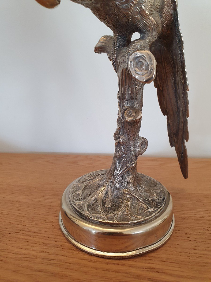 Parrot, Silver Bronze, Alpaca, XX°.-photo-2