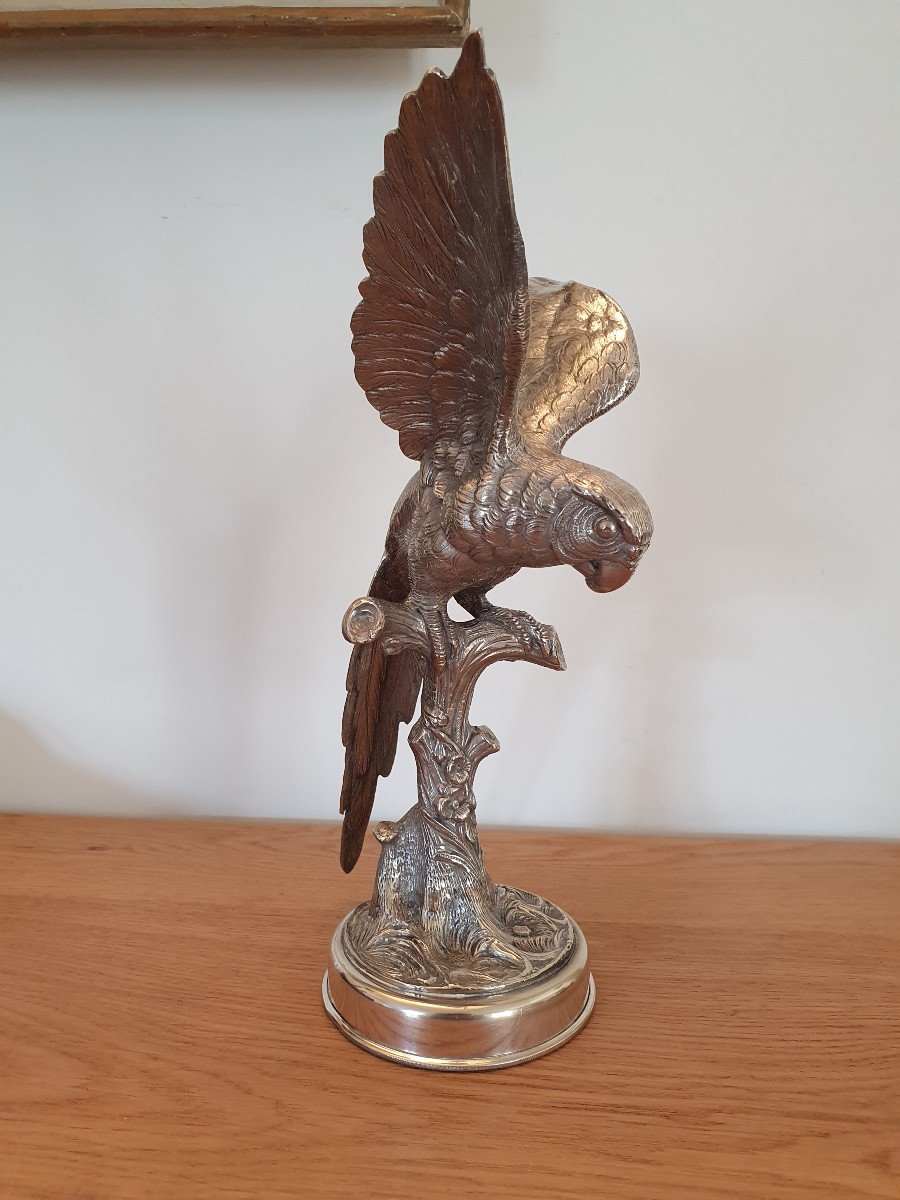 Parrot, Silver Bronze, Alpaca, XX°.-photo-1