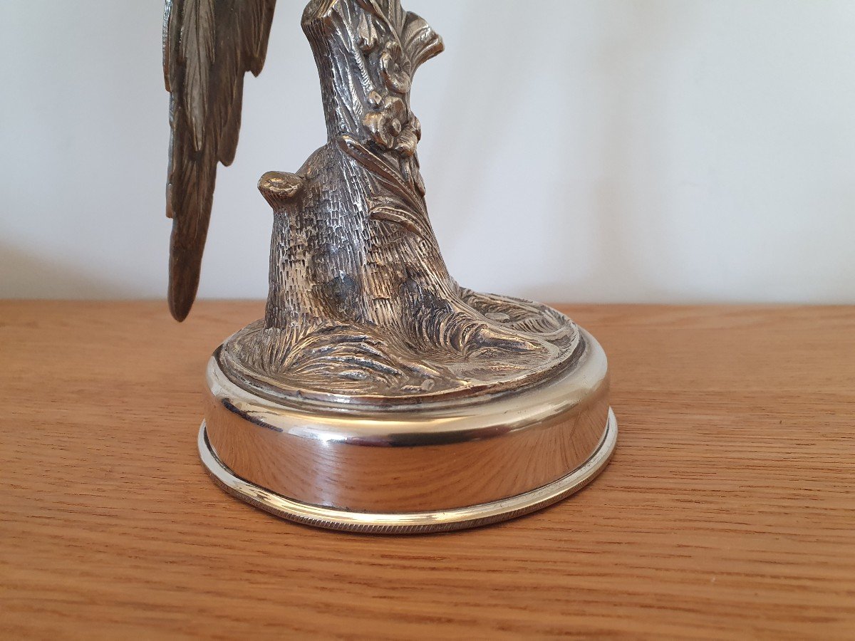Parrot, Silver Bronze, Alpaca, XX°.-photo-3