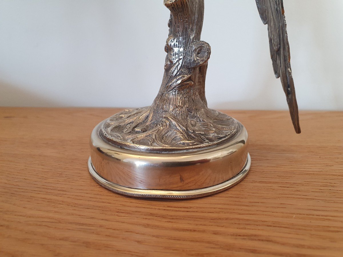 Parrot, Silver Bronze, Alpaca, XX°.-photo-6