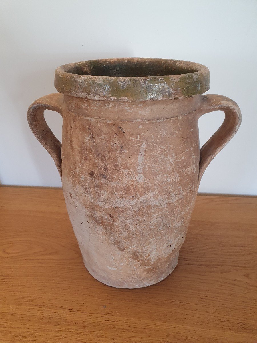 Large Confit Pot, Charnel Ground, Glazed Terracotta, Dordogne, XIX°.-photo-2