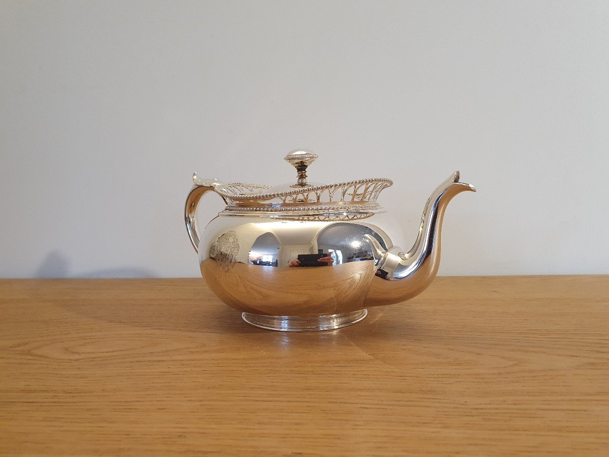 Pays Bas , Teapot, Sterling Silver, Armory, XX°.-photo-2