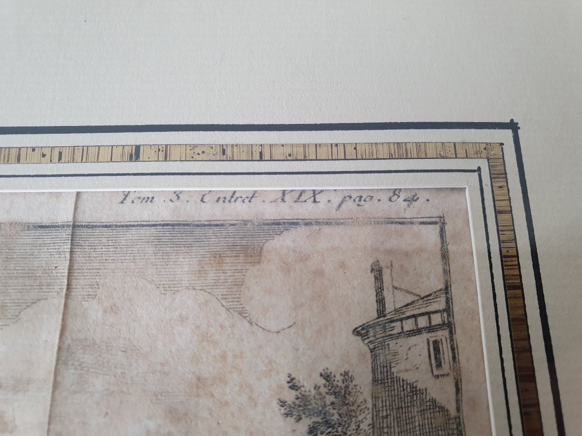 Fishing, Engraving, XVIII°.-photo-2