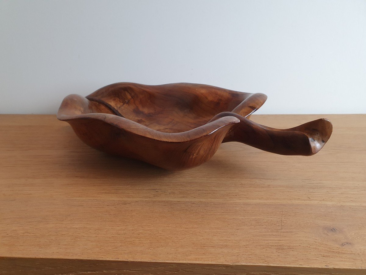 Atelier Falfer , Coupe à Fruit , Bois d'Olivier , Espagne, 1960 -photo-1