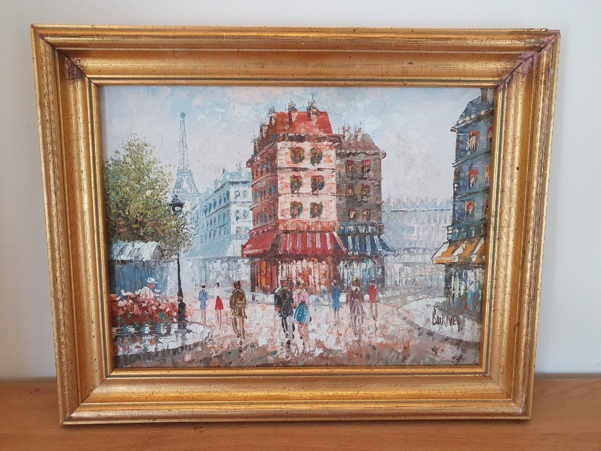 Burnett , Vue De Paris , Huile Sur Toile , XX°. 