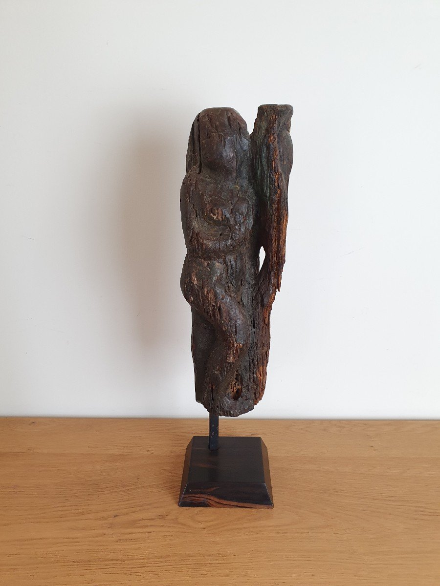 Naked Woman, Wooden Sculpture, XVIII °.-photo-2