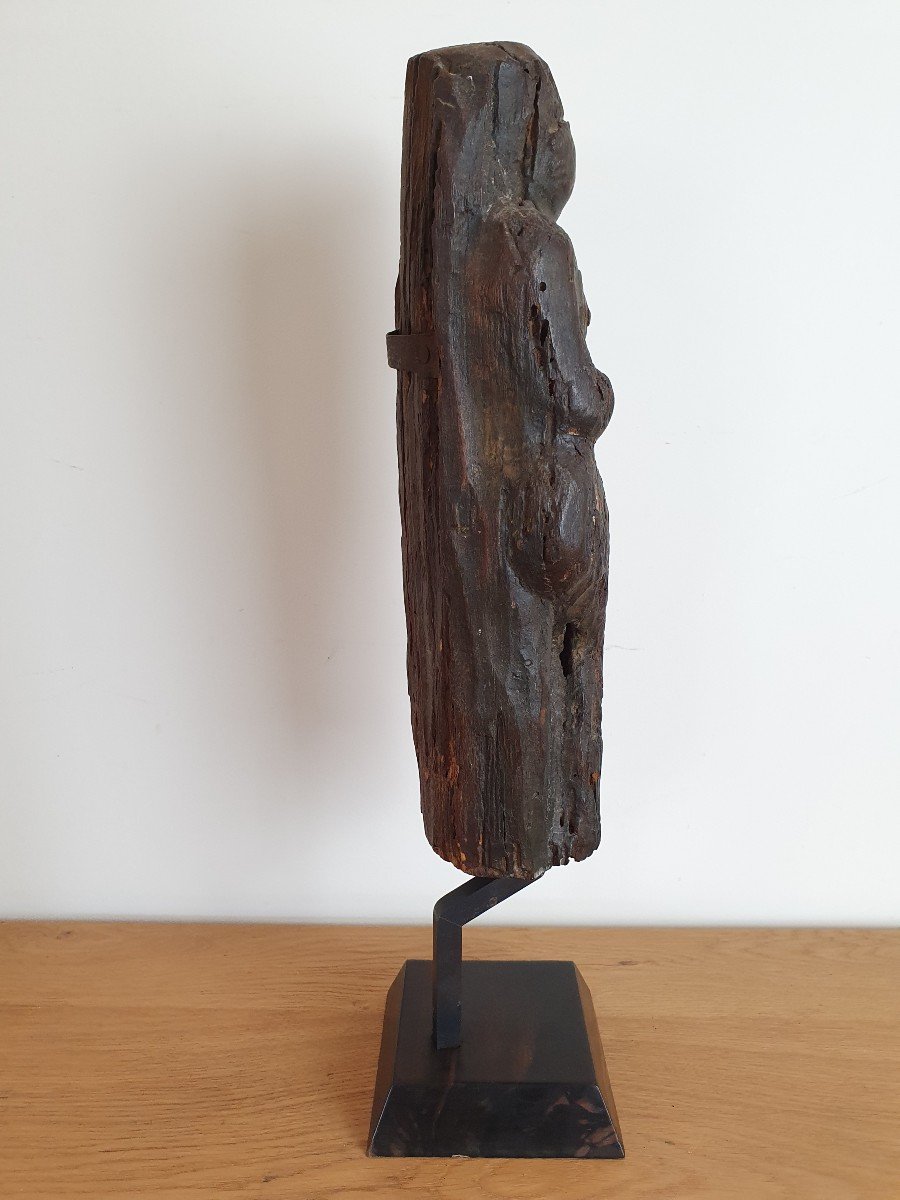 Naked Woman, Wooden Sculpture, XVIII °.-photo-4