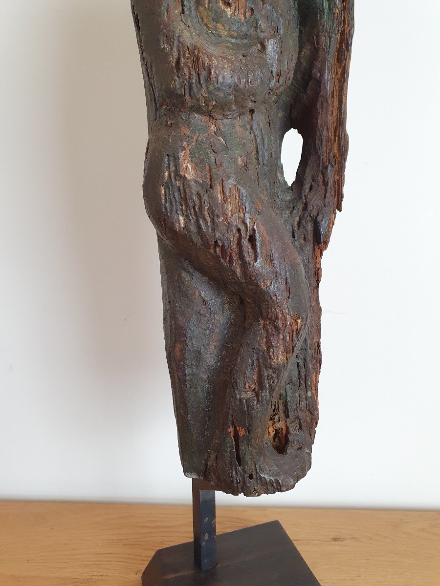 Naked Woman, Wooden Sculpture, XVIII °.-photo-7