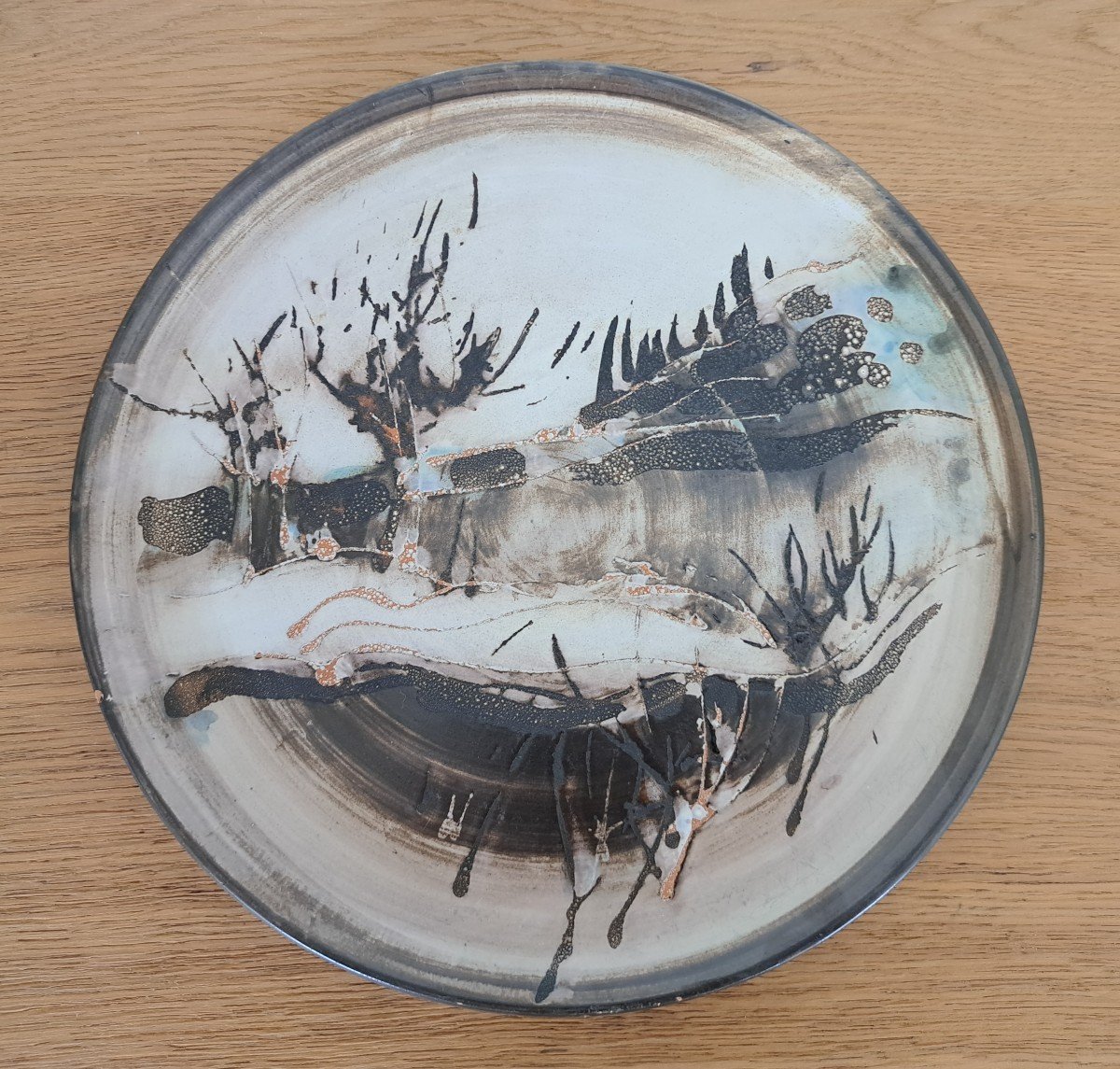 Atelier Serre Morizot, Wall Dish, Ceramic, XX °.-photo-2