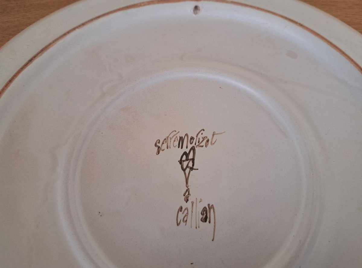 Atelier Serre Morizot, Wall Dish, Ceramic, XX °.-photo-1