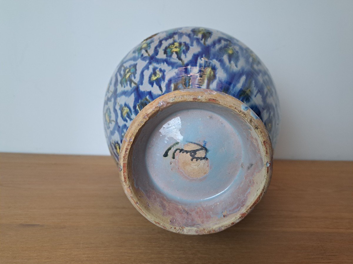 Ewer/vase With Two Handles, Earthenware, Safi, Morocco, Al Soussi, Art Deco, 20th Century.-photo-5