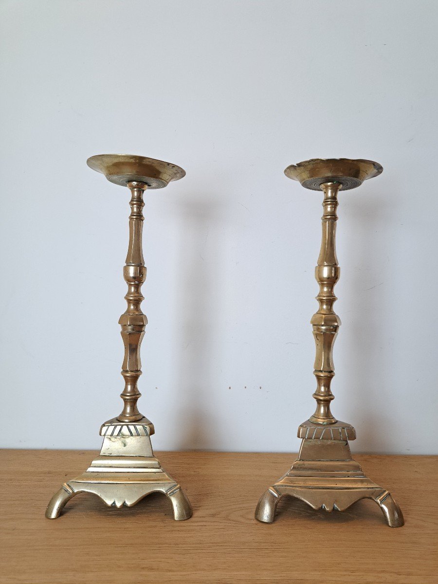 Pair Of Spades Candles, Bronze, XVII°.