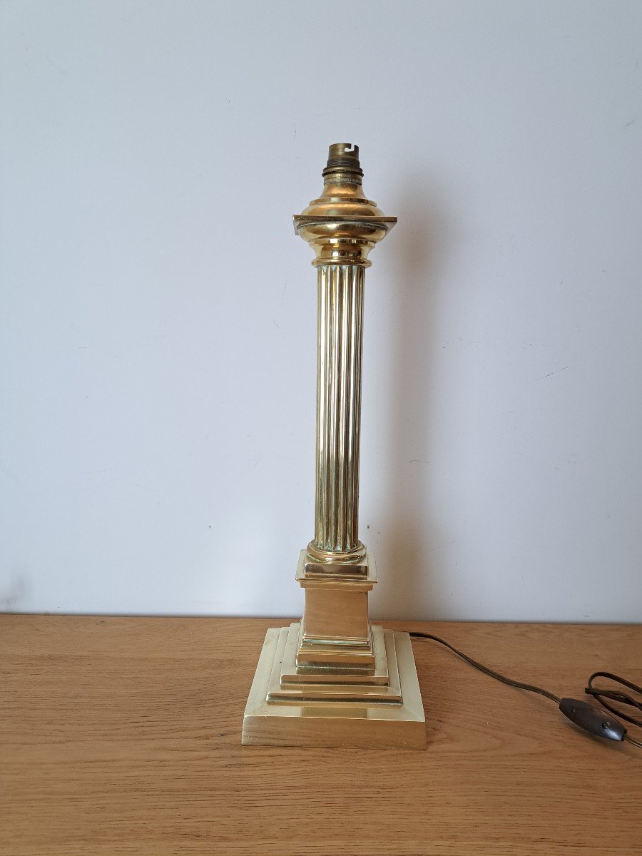 Attribué à La Maison Jansen , Pied  De Lampe , Bronze Doré , Année 40/50 . 