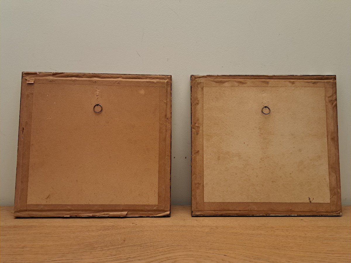 Pair Of Engravings By Drevet, After Perelle, 18th Century.-photo-4