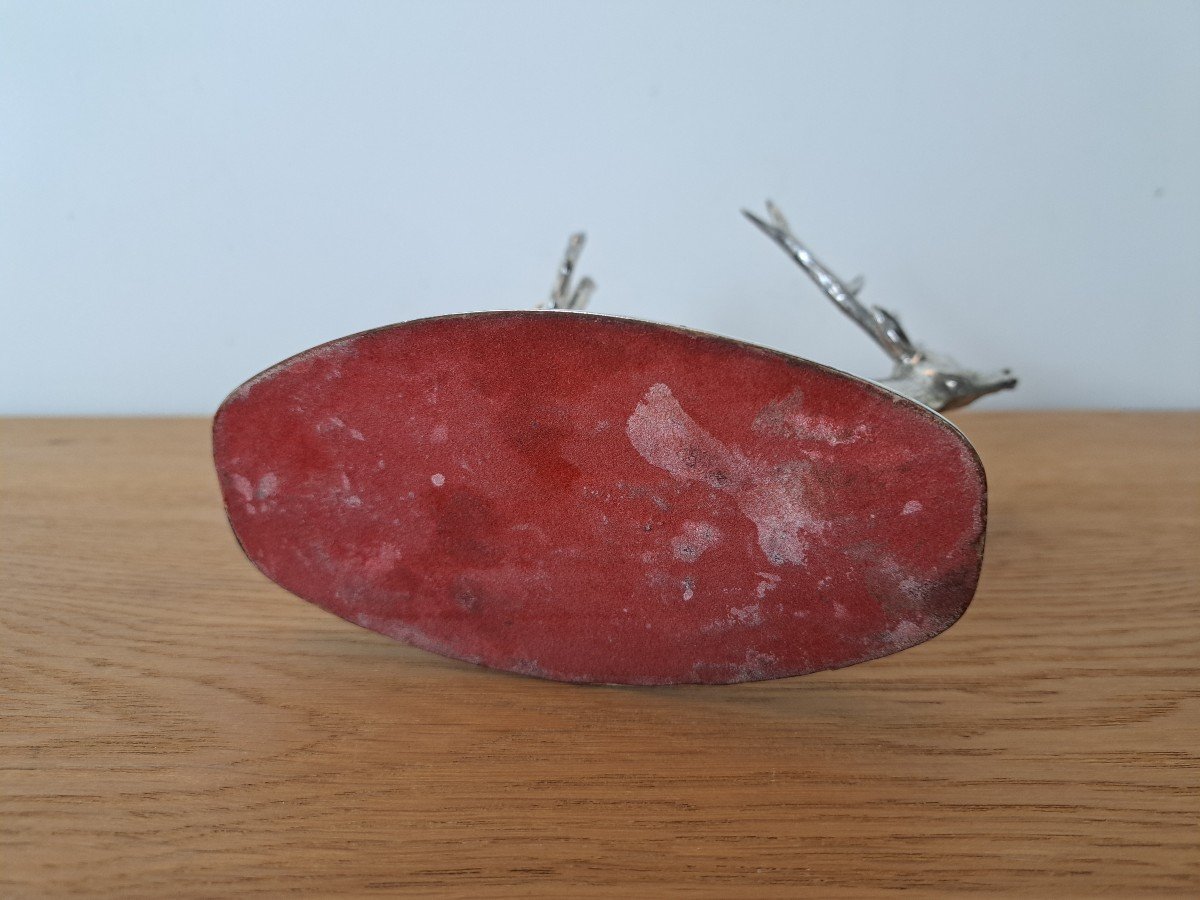 Alcohol Stove, Deer, Silver Metal, Spain, 20th Century.-photo-6