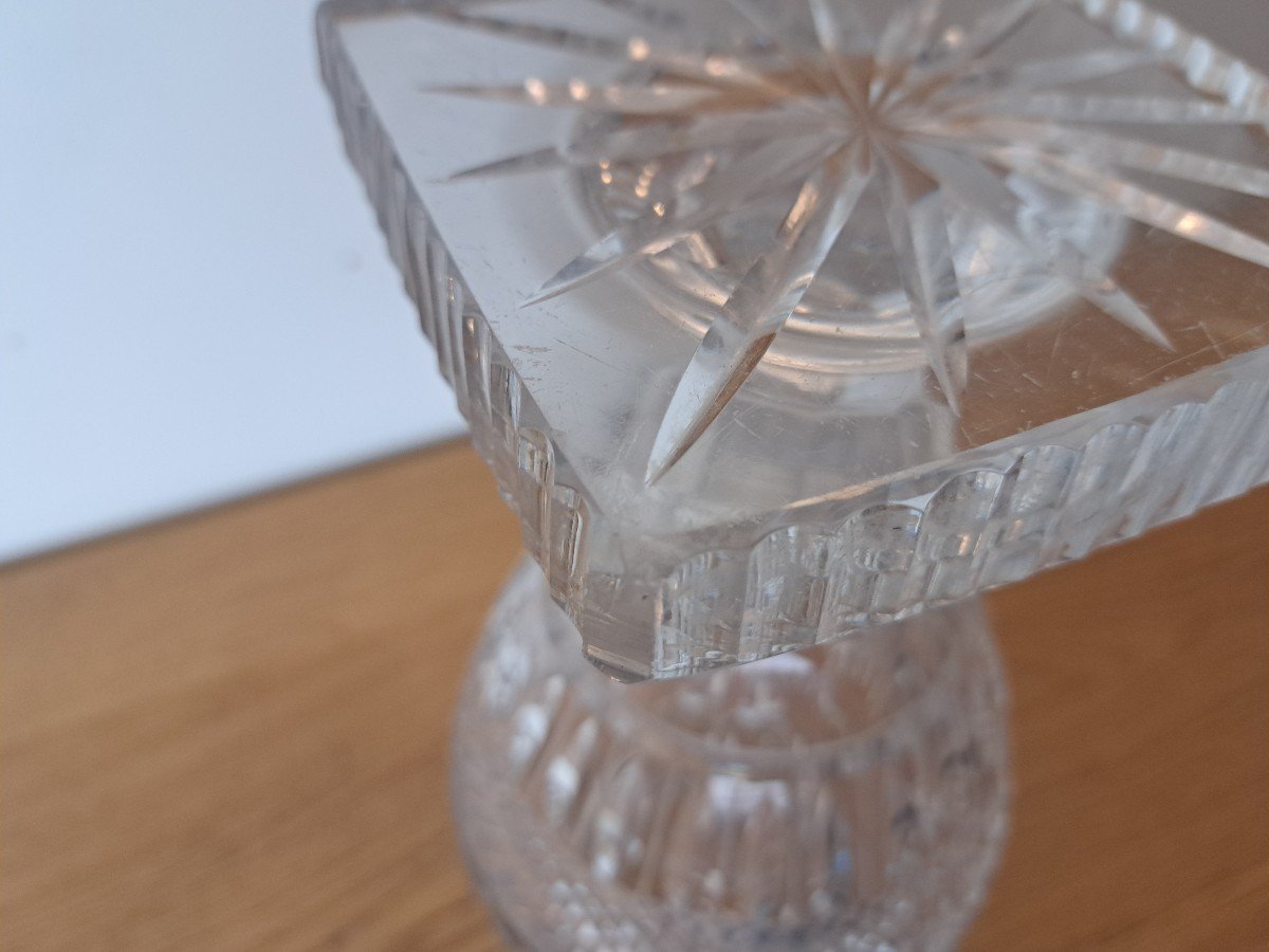Baccarat Or Saint Louis, Baluster Vase, Cut Crystal, Charles X, Early 20th Century.-photo-7