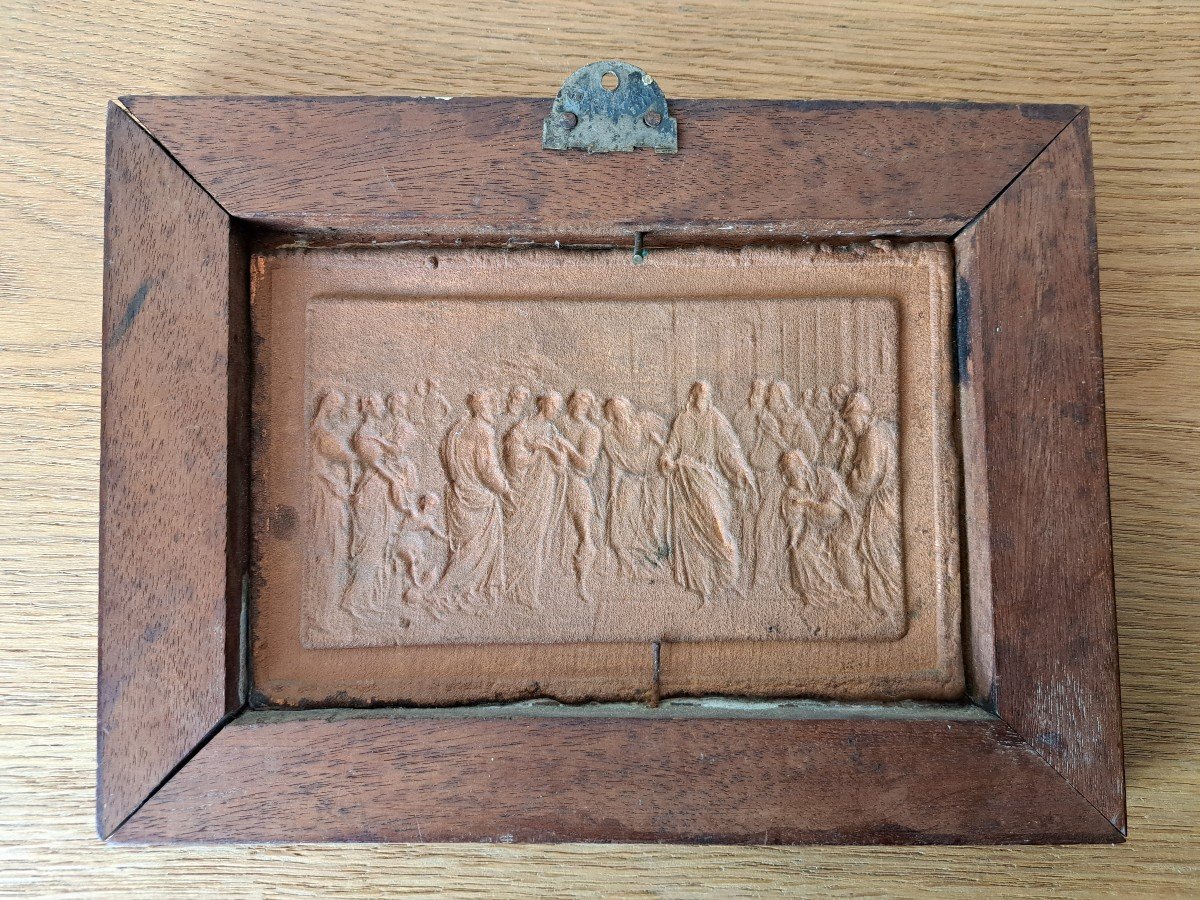 Francesco Puttinati, The Adulterous Woman, Plaque, Metal, 19th Century. -photo-1
