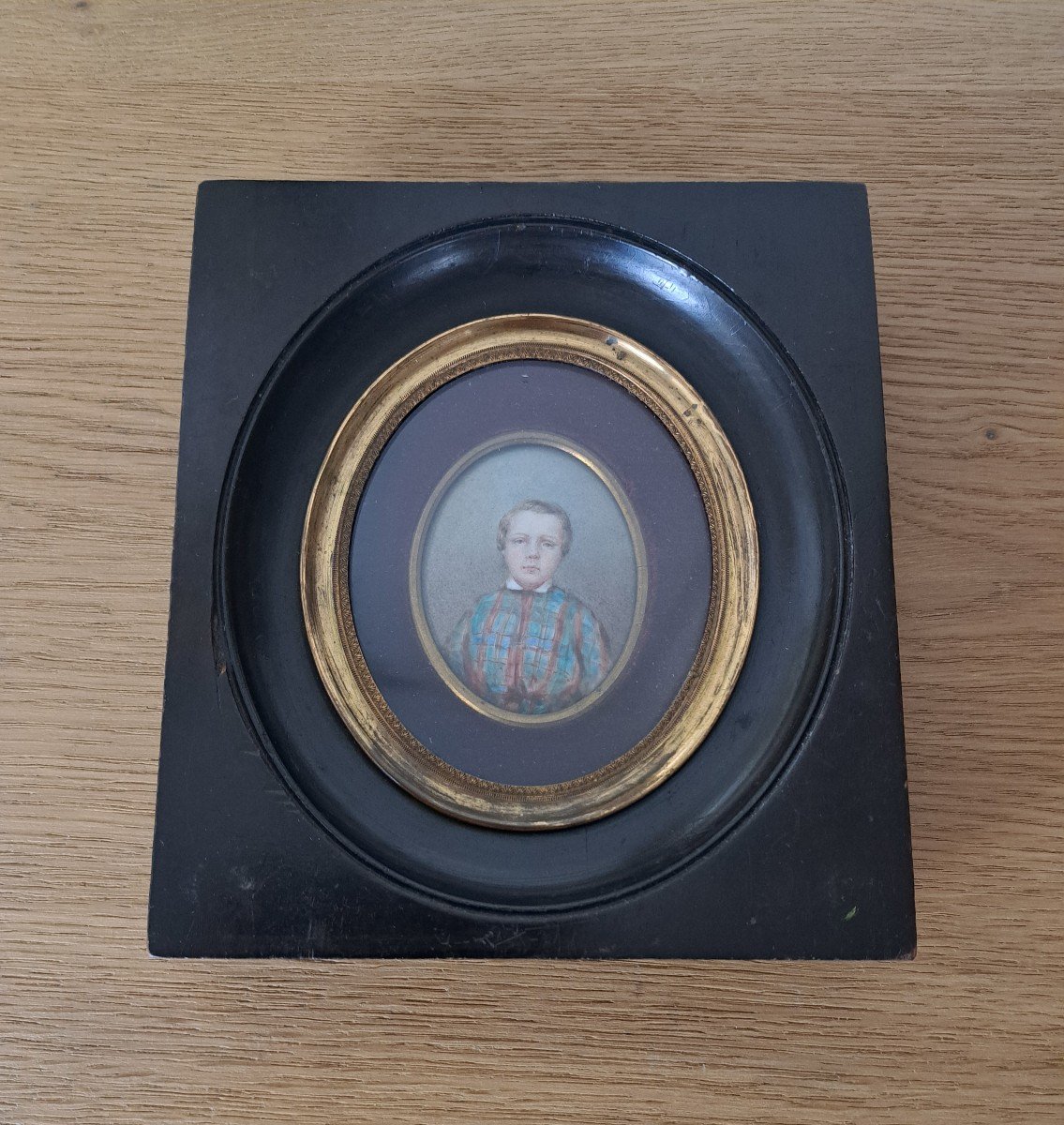 Portrait Of A Child, Miniature, Late 19th Century/early 20th Century. -photo-3