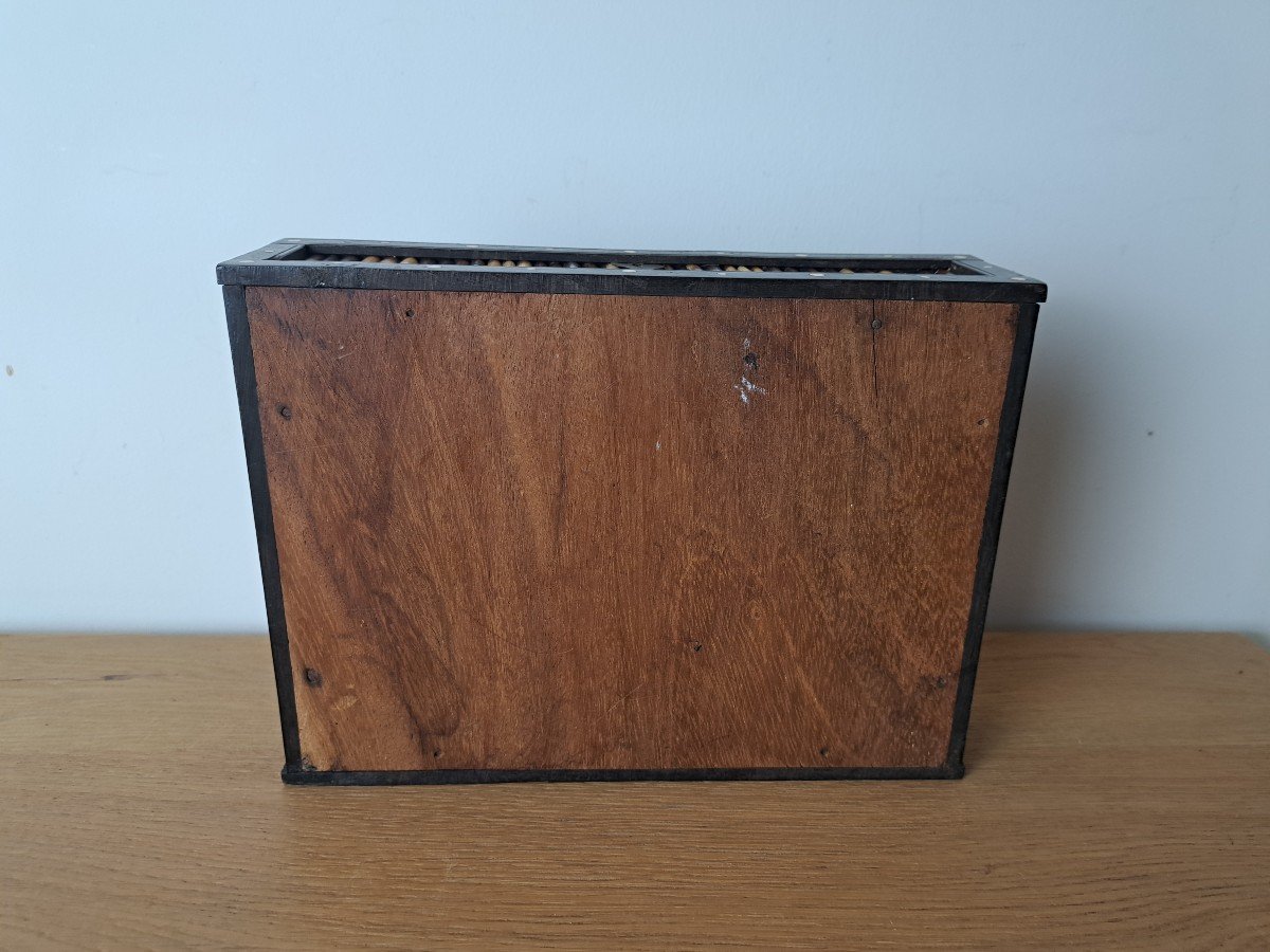 Box, Porcupine Thorn, Ebony And Bone Inlay, Ceylon, India, Early 20th Century. -photo-5