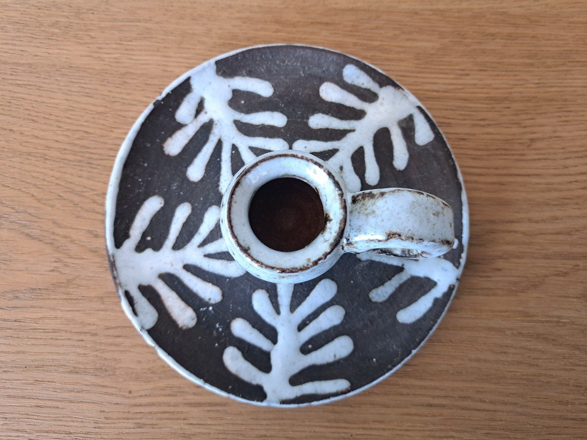 Albert Thiry, Candlestick, Ceramic, Year 70. -photo-3