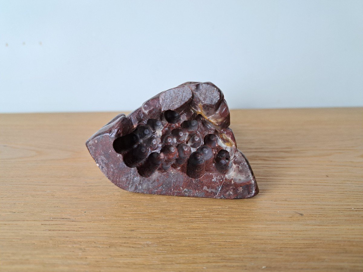 China, Vase, Hard Stone, Flowers, 19th/20th Century. -photo-5