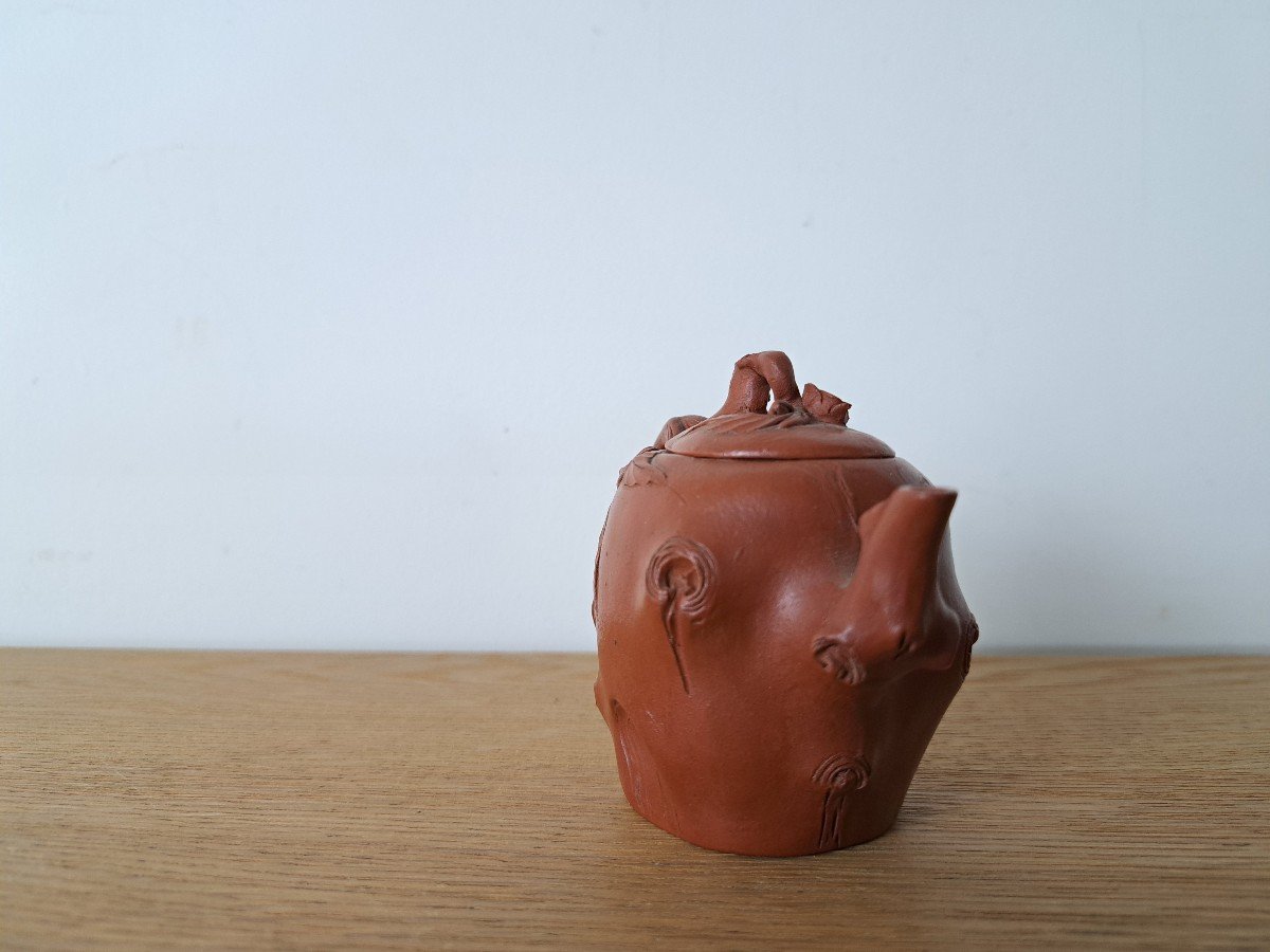 Yixing Teapot, Terracotta, 20th Century. -photo-4