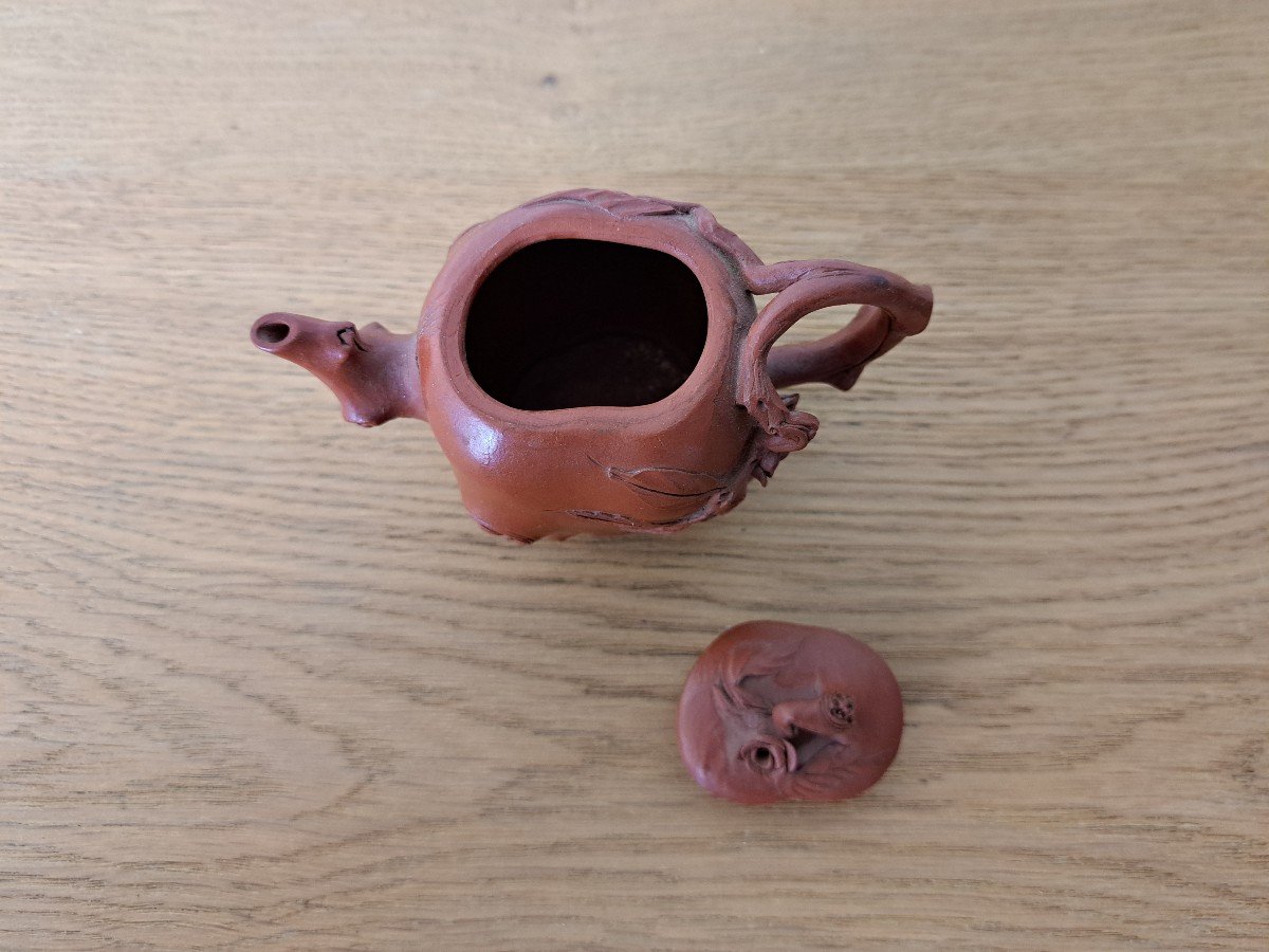 Yixing Teapot, Terracotta, 20th Century. -photo-4