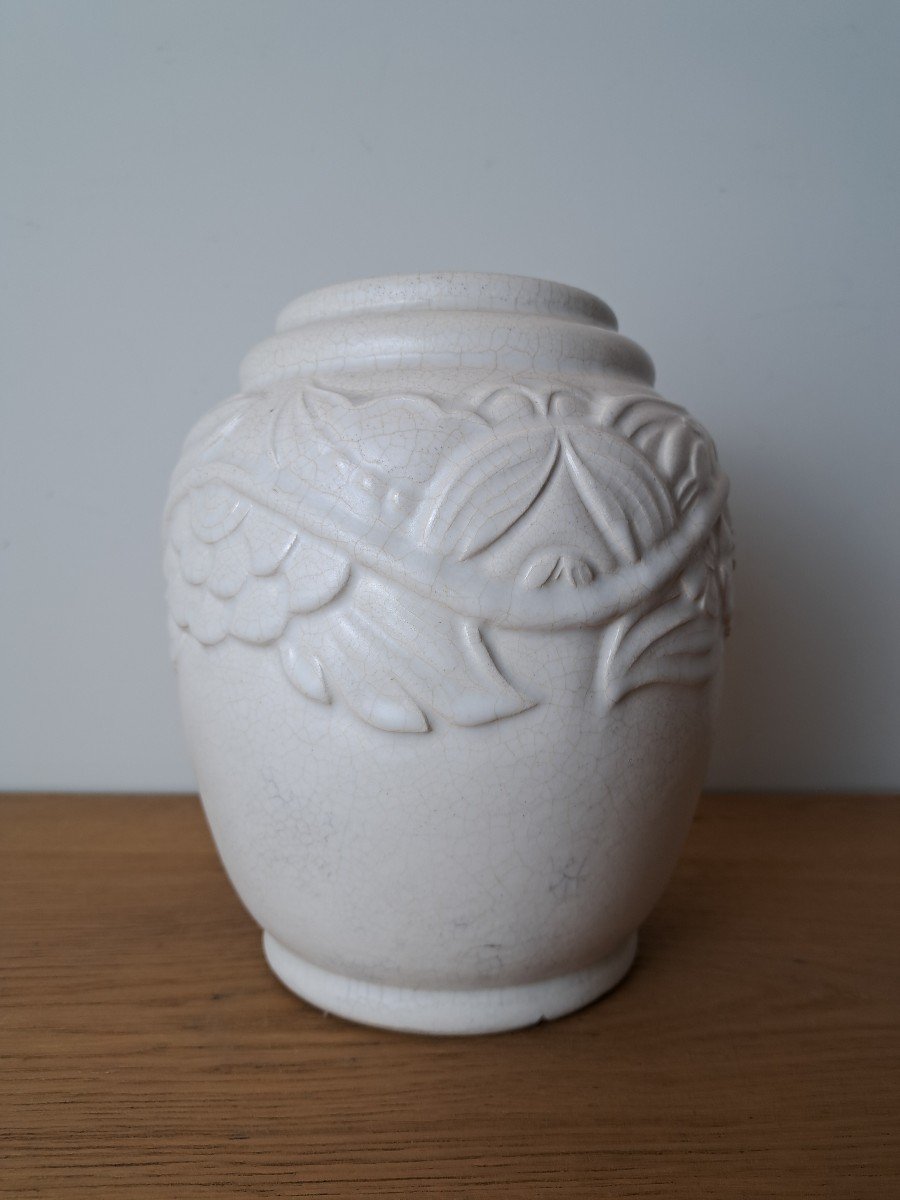 Vase , Faïence Craquelée , Art Déco , XX°. -photo-3