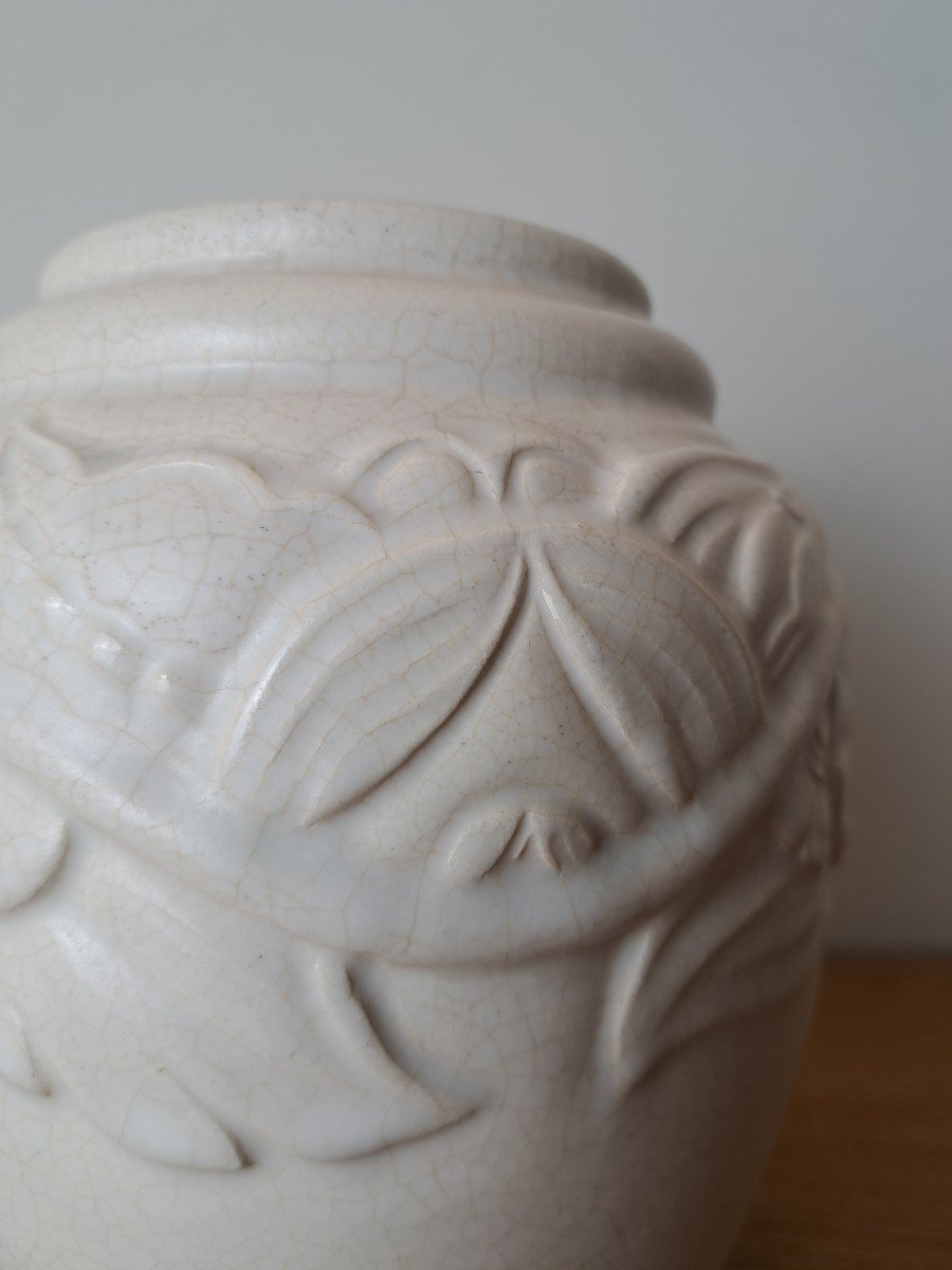Vase , Faïence Craquelée , Art Déco , XX°. -photo-4