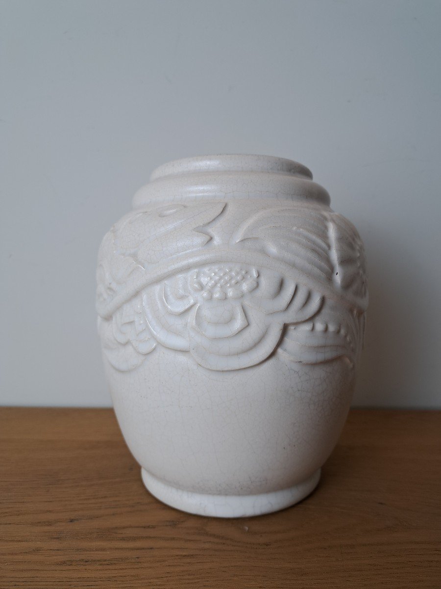 Vase , Faïence Craquelée , Art Déco , XX°. 