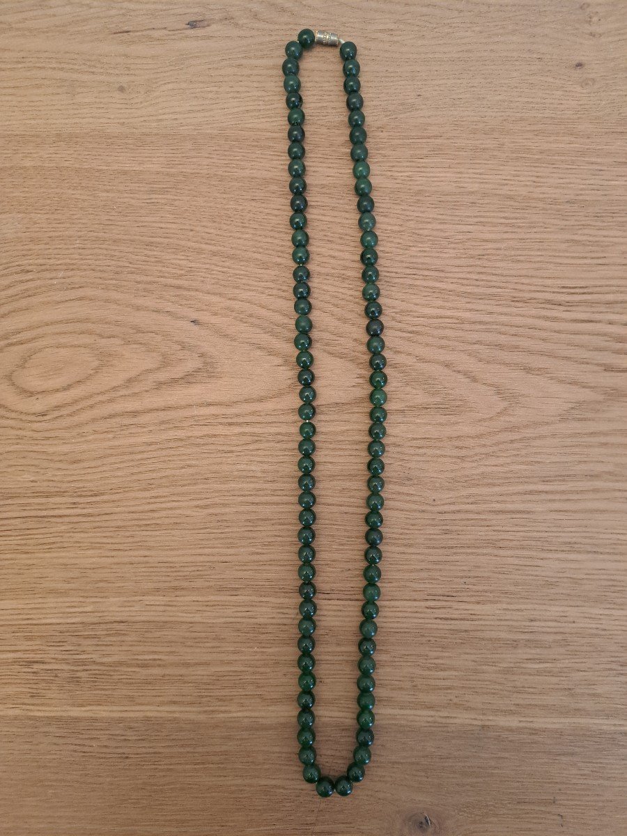 Collier , Jadéite , XX°. -photo-2