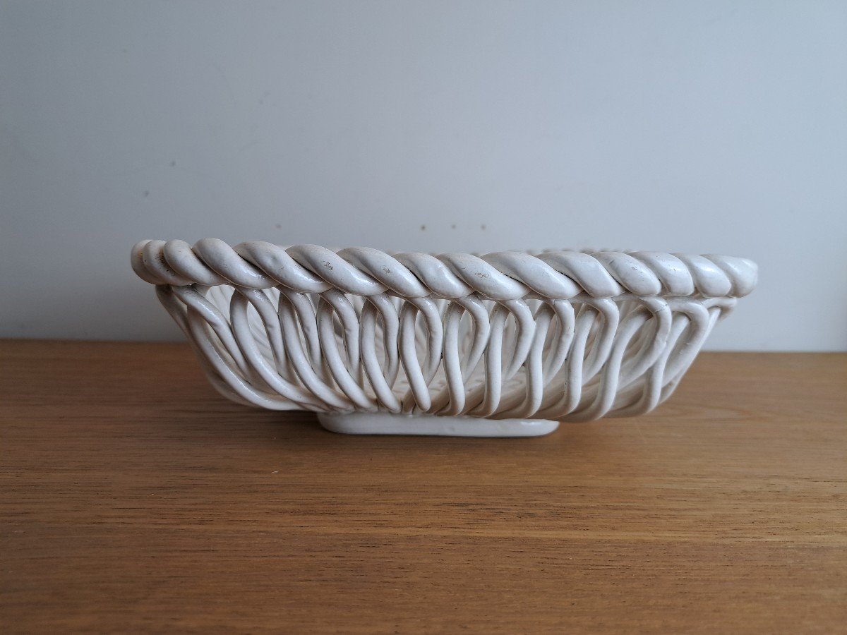 Basket, Woven Earthenware, Early 20th Century.-photo-2