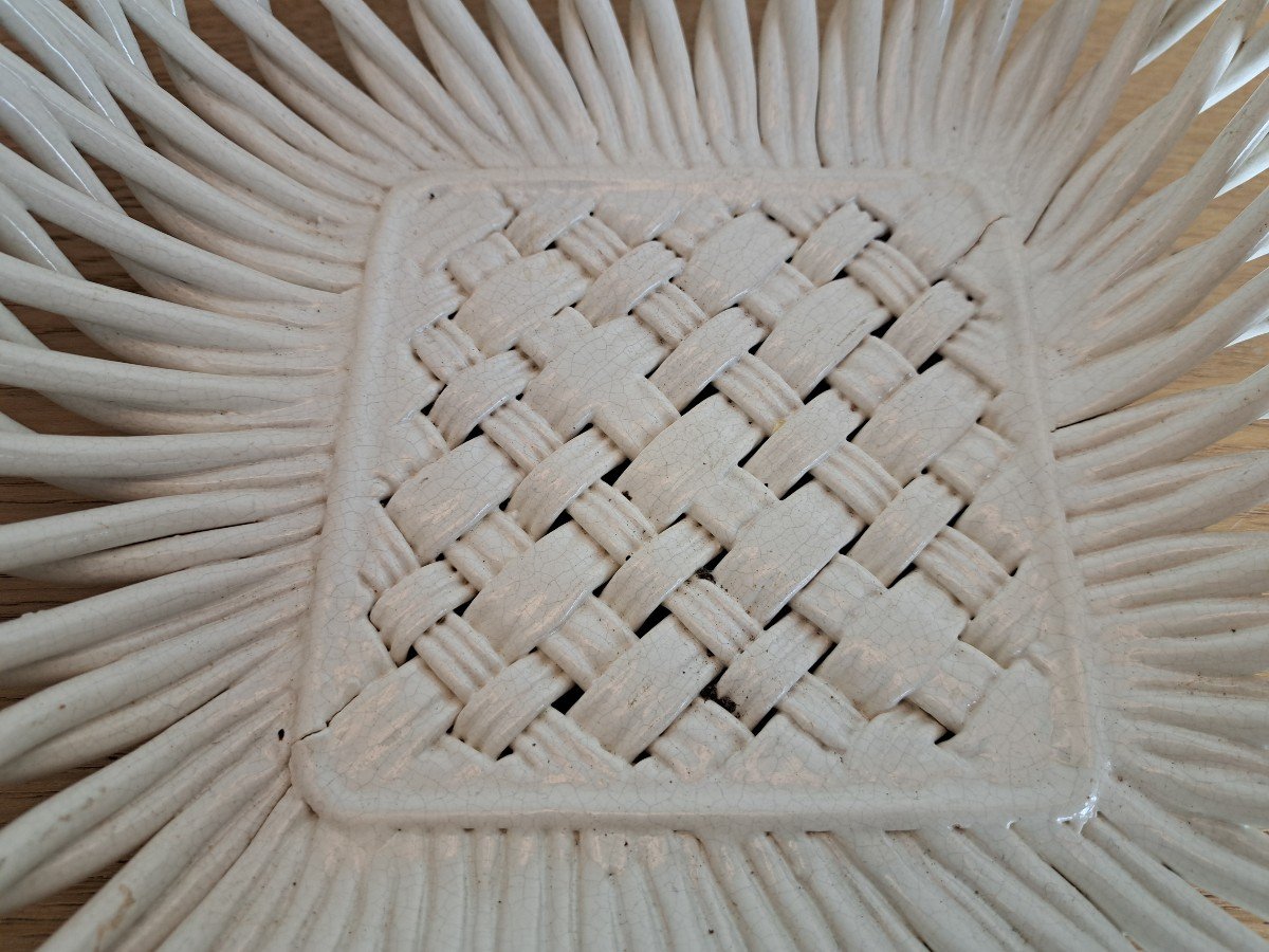 Basket, Woven Earthenware, Early 20th Century.-photo-4